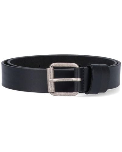 Aspesi Leather Belt - Black