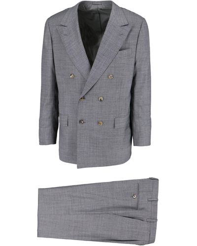 Kiton Double-breasted Suit - Grey