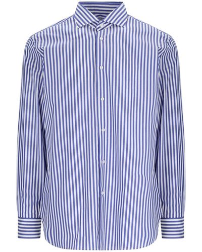 Laboratorio Del Carmine Striped Shirt - Blue