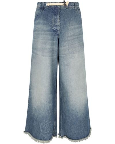 Moncler Genius X Palm Angels Jeans Ampi Coulisse - Blu