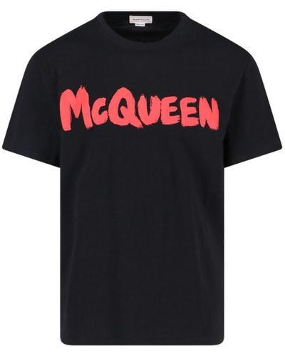 Alexander McQueen 'graffiti' T-shirt - Black