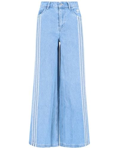 adidas Jeans Palazzo "3-Stripes" - Blu