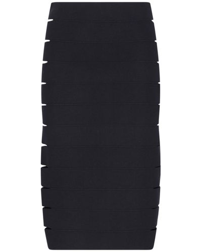 Alaïa Sheath Midi Skirt - Blue