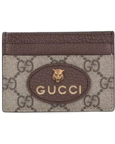 Gucci "neo Vintage Gg Supreme" Card Holder - White