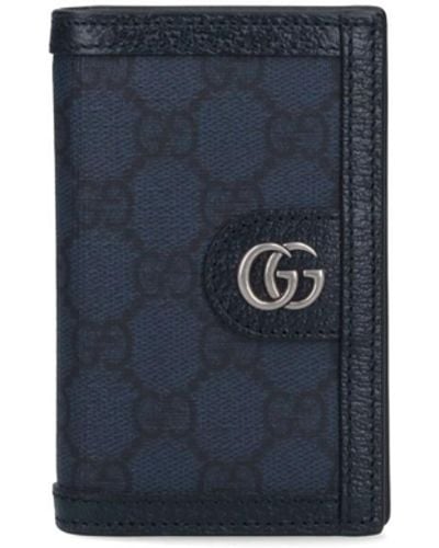 Gucci Gg Supreme Ophidia Long Card Holder - Blue