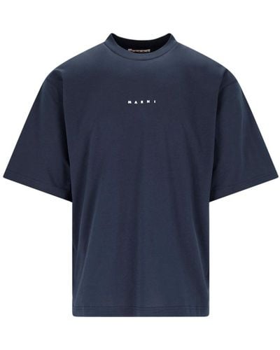 Marni T-Shirt Logo - Blu