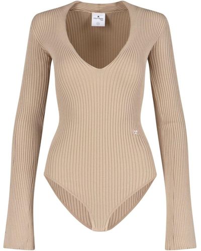 Courreges Knitted Bodysuit - White
