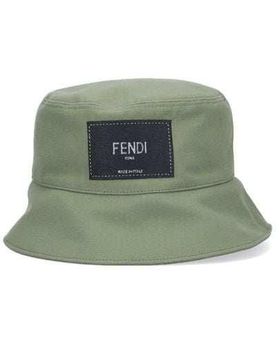Fendi Cappello Bucket Logo - Verde
