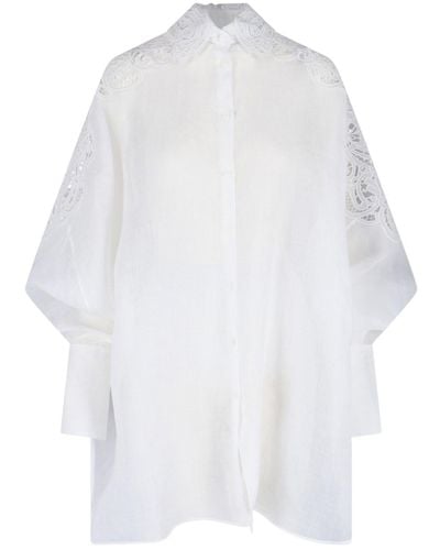 Ermanno Scervino Lace Detail Shirt - White
