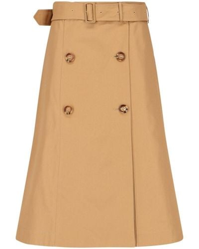Burberry Trench Skirt - Natural