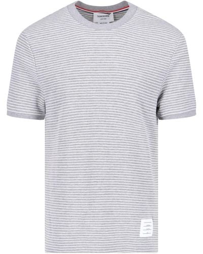 Thom Browne Stripe T-shirt - Gray