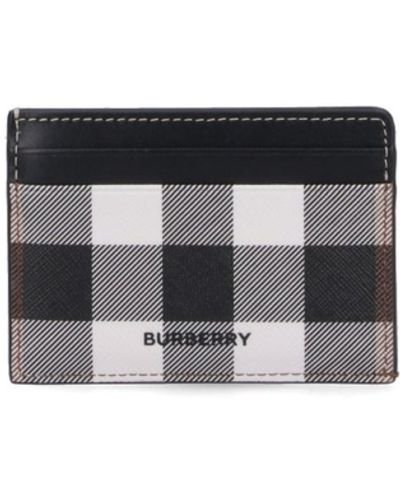 Burberry Check Pattern Card Holder - Black