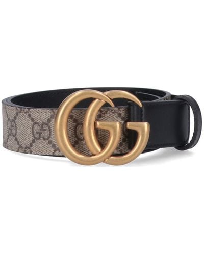 Gucci 'double G' Buckle Belt - Black