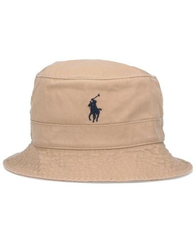 Polo Ralph Lauren Logo Bucket Hat - Natural