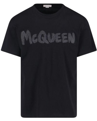 Alexander McQueen T-Shirt "Graffiti - Nero