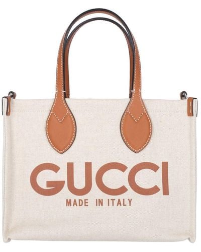 Gucci Mini Logo Tote Bag - White