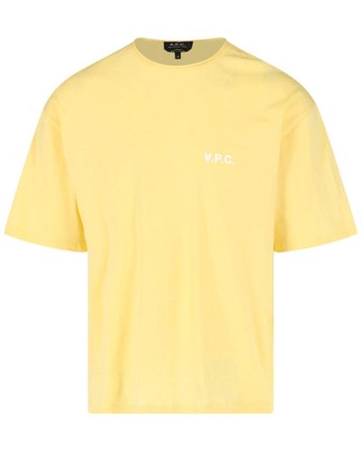 A.P.C. Logo T-shirt - Yellow