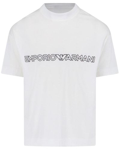 Emporio Armani T-Shirt Logo - Bianco