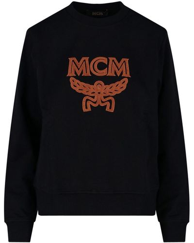 MCM Crew-neck Logo Sweatshirt - Black