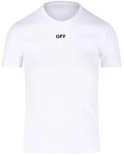 Off-White c/o Virgil Abloh T-Shirt Costine - Bianco