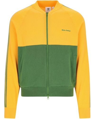 adidas 'new Knit' Crewneck Sweatshirt - Yellow