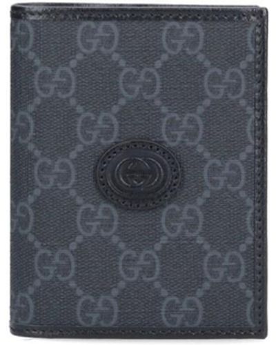 Gucci "Gg Con Incrocio Gg" Card Holder - Blue