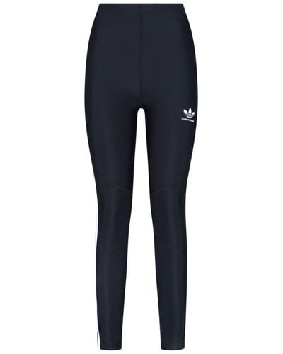Balenciaga X Adidas Leggings Logo - Blu