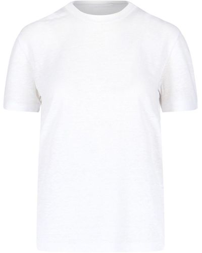 Loro Piana T-Shirt In Lino - Bianco