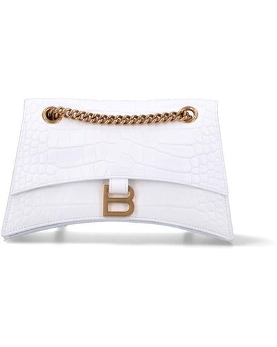 Balenciaga Crush Small Shoulder Bag - White