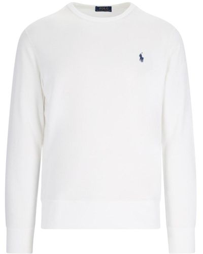 Polo Ralph Lauren Logo Crewneck Sweatshirt - White
