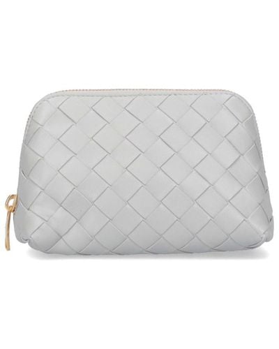 Bottega Veneta Pochette Cosmetica Intrecciato - Bianco