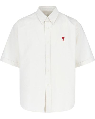 Ami Paris Short-sleeved Shirt - White