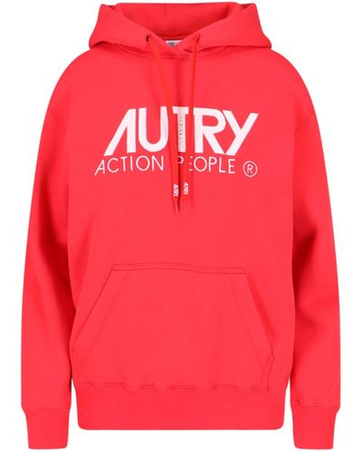 Autry Logo Hoodie - Red