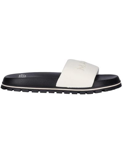 Marc Jacobs "the Leather" Slide Sandals - White
