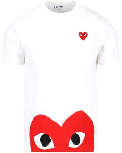 COMME DES GARÇONS PLAY Heart Print T-shirt - Red