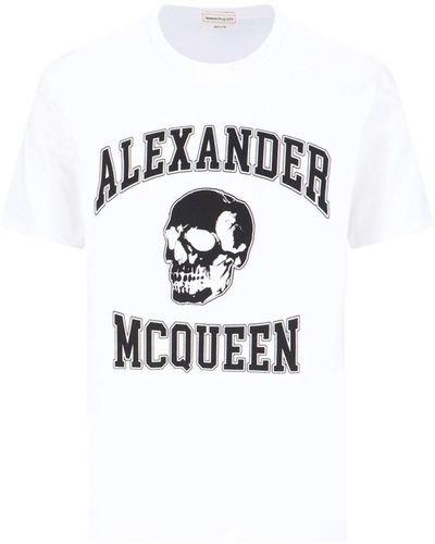 Alexander McQueen T-Shirt "Varsity" - Bianco