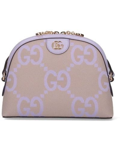 Gucci 'ophidia Jumbo Gg' Mini Shoulder Bag - Pink