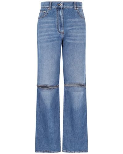 JW Anderson Jeans Dettaglio Cut-Out - Blu