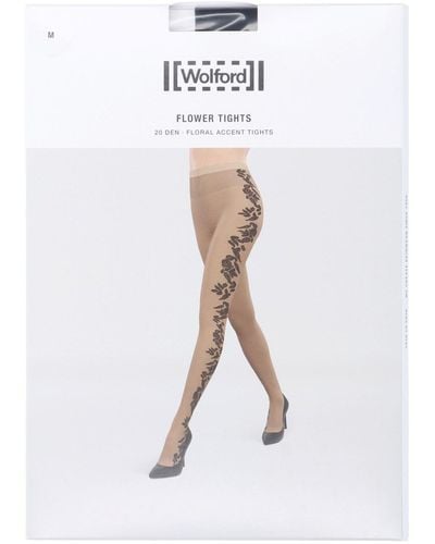 Wolford Tights "flower Tights" - White