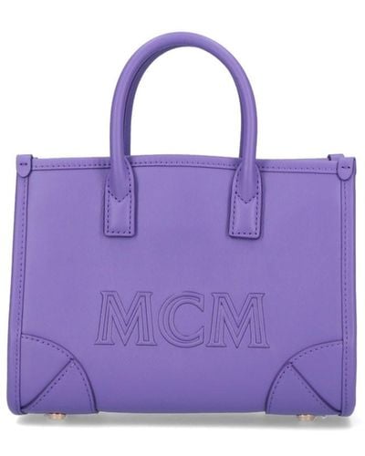 MCM Mini Tote Bag "münchen" - Purple
