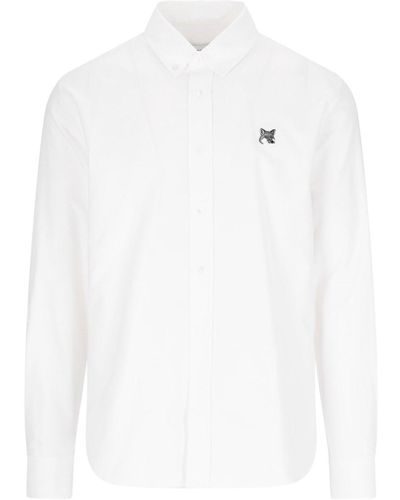Maison Kitsuné Camicia Logo - Bianco