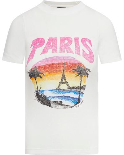 Balenciaga Paris Tropical T-shir - White