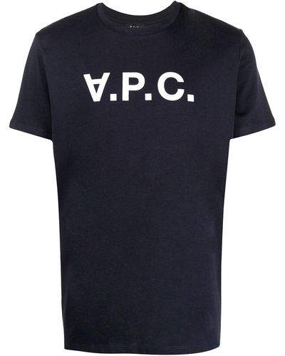 A.P.C. T-shirt con stampa - Blu