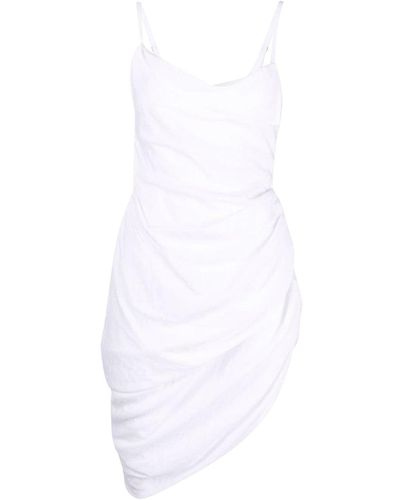 Jacquemus Saudade Draped Dress - White