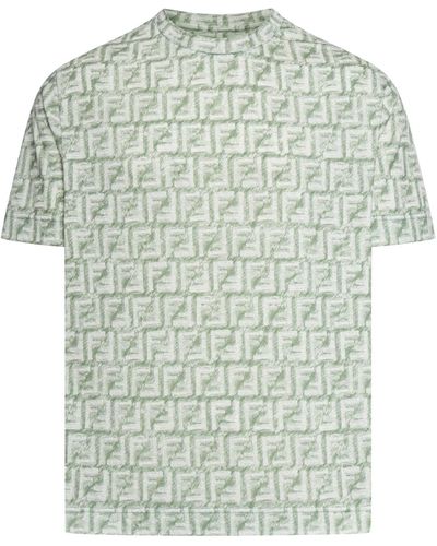 Fendi T-shirt girocollo FF - Verde