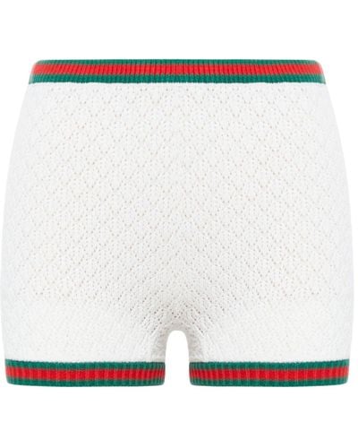 Gucci Lace And Cotton Shorts - White