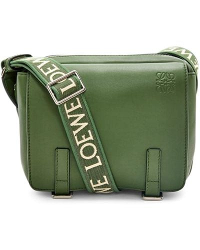 Loewe Military Messenger Xs Bag In Soft Smooth Calfskin - Green