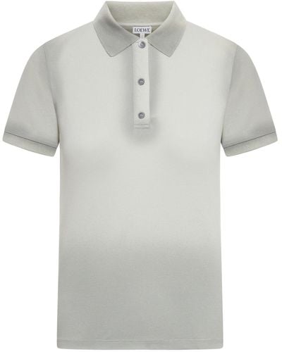 Loewe Cotton Polo Shirt - Gray
