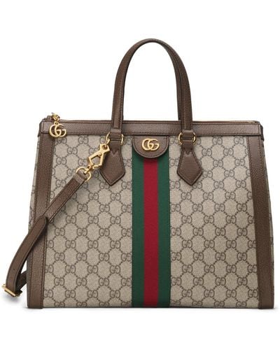 Gucci Ophidia GG Medium Tote Bag - Brown
