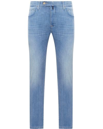 Incotex Slim Jeans In Stretch Cotton - Blue